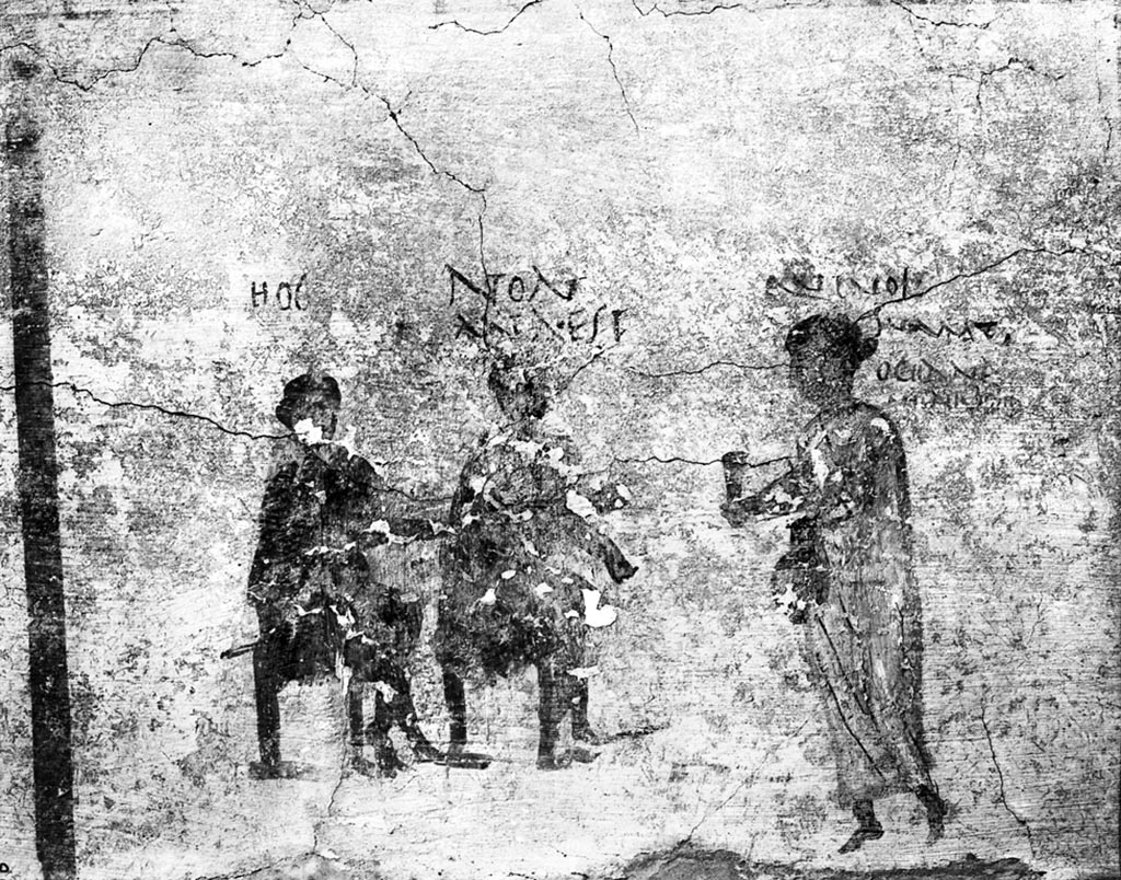 VI.14.35/36 Pompeii. W.84be. Wall painting from north wall of bar.
Now in Naples Archaeological Museum. Inventory number 111482.
Photo by Tatiana Warscher. Photo © Deutsches Archäologisches Institut, Abteilung Rom, Arkiv.