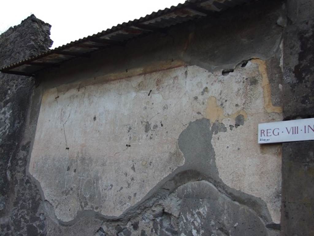 Painted street shrine to twelve gods on corner of insula at VIII.3.11 in December 2007.