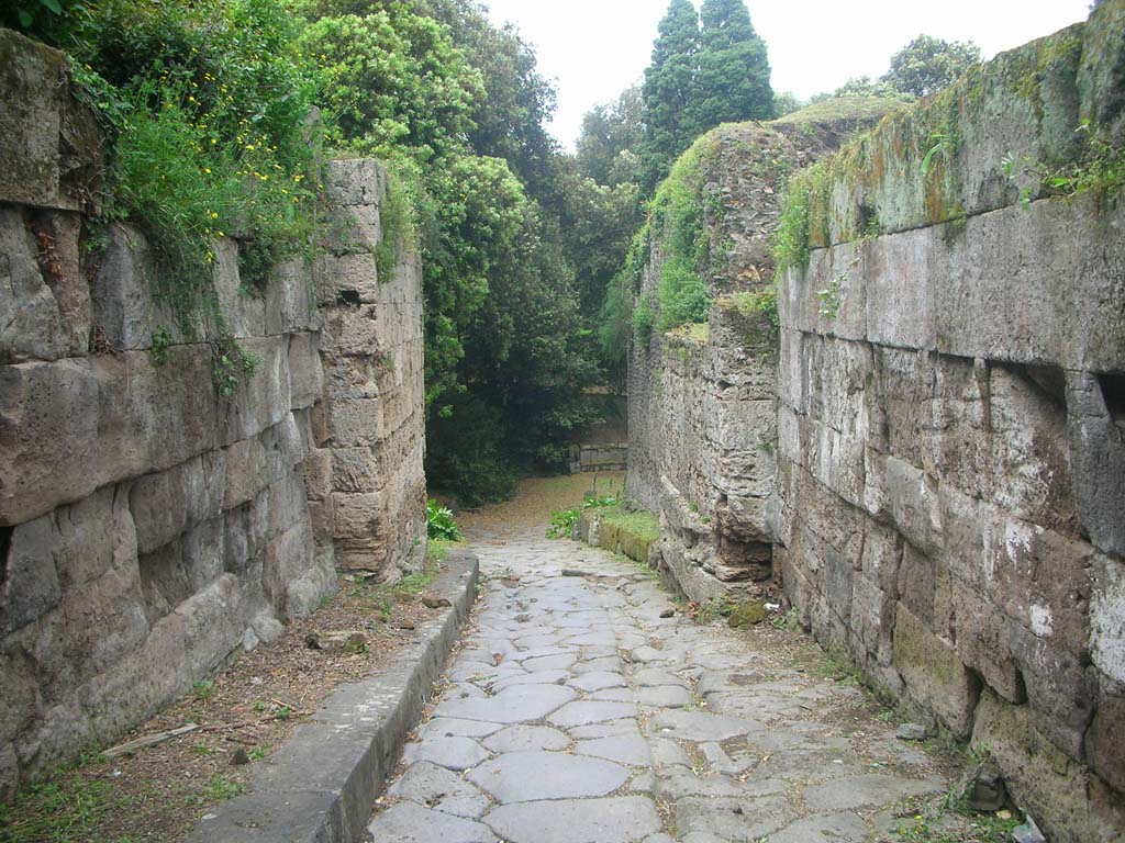 Nola Gate, Pompeii. May 2010. Looking east from gate. Photo courtesy of Ivo van der Graaff.