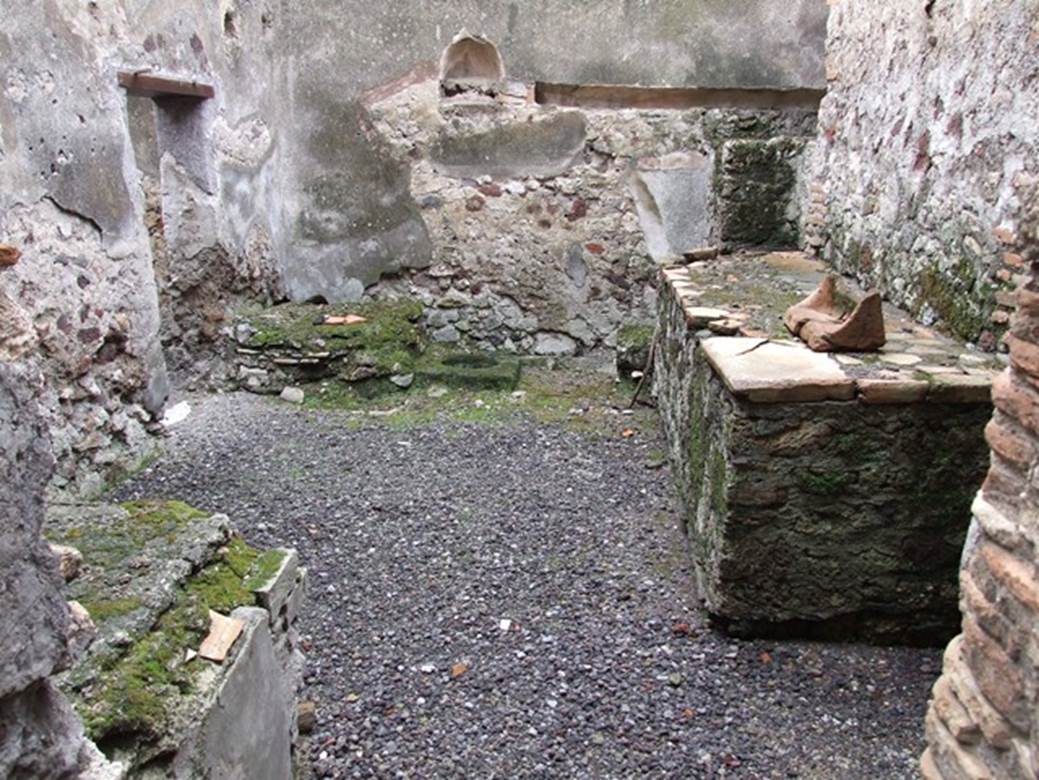 VI.11.9 Pompeii. December 2006. Room 13, looking west across kitchen area.