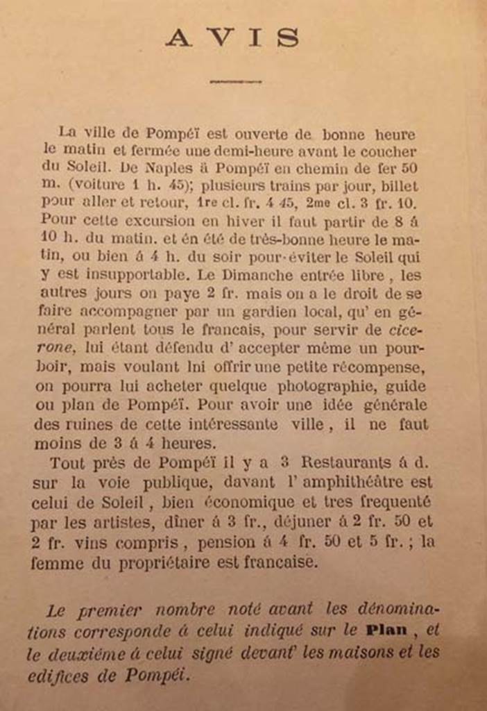 Pompeii guide by Scafati 1876. Photo courtesy of Rick Bauer.