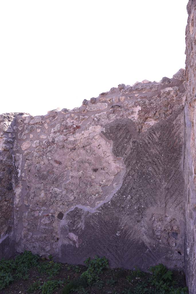 I.4.22 Pompeii. October 2019. Room m, detail from south wall.
Foto Tobias Busen, ERC Grant 681269 DCOR.
