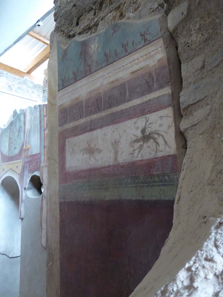 I.6.2 Pompeii. September 2017. Looking east along south wall of niche in west wall.
Foto Annette Haug, ERC Grant 681269 DÉCOR.

