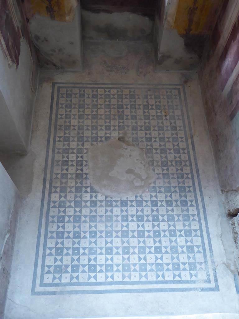 I.6.2 Pompeii. January 2017. Looking down on mosaic floor in frigidarium.
Foto Annette Haug, ERC Grant 681269 DÉCOR.

