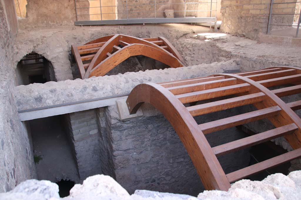 I.6.2 Pompeii. September 2019. Looking south across east end of summer loggia with reproduction vaulted ceilings. 
Photo courtesy of Klaus Heese.
