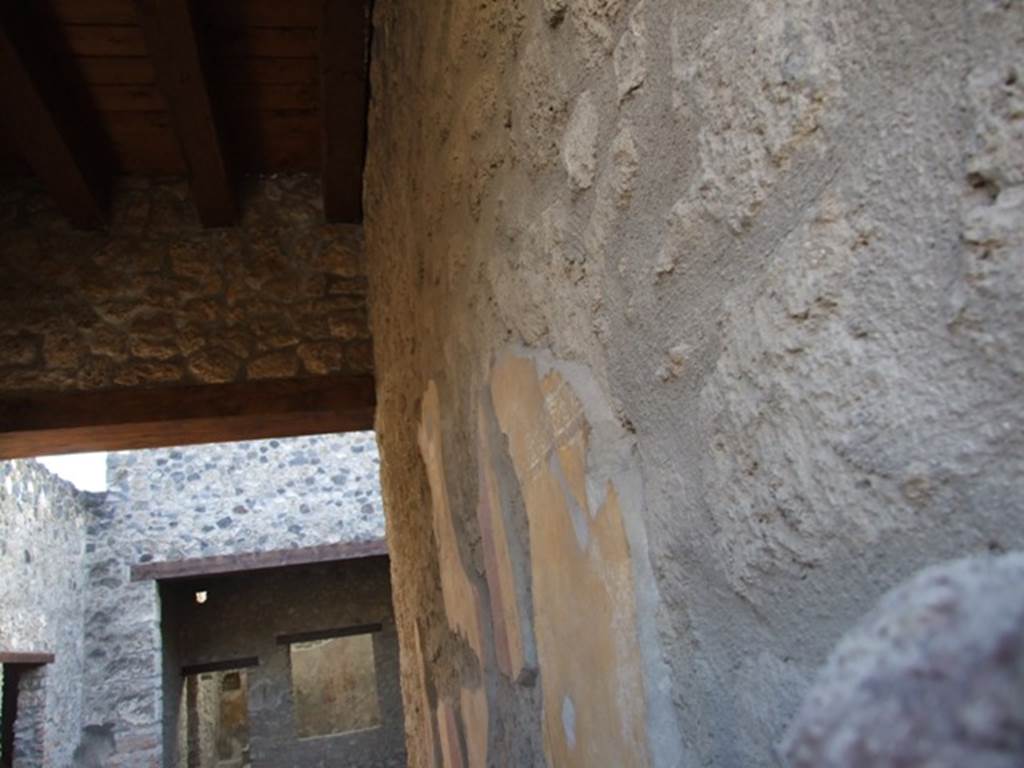 I.11.6 Pompeii. May 2006. West wall of entrance corridor, looking south from exterior.