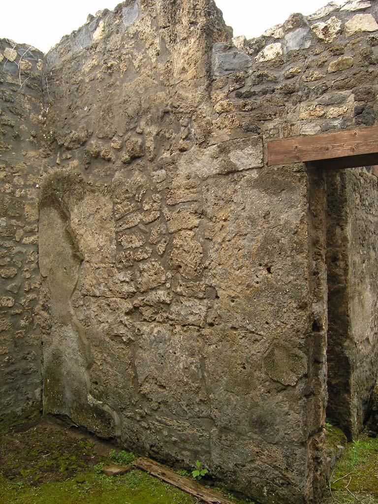I.14.2 Pompeii. July 2008. Room D, west wall. Photo courtesy of Guilhem Chapelin. 

