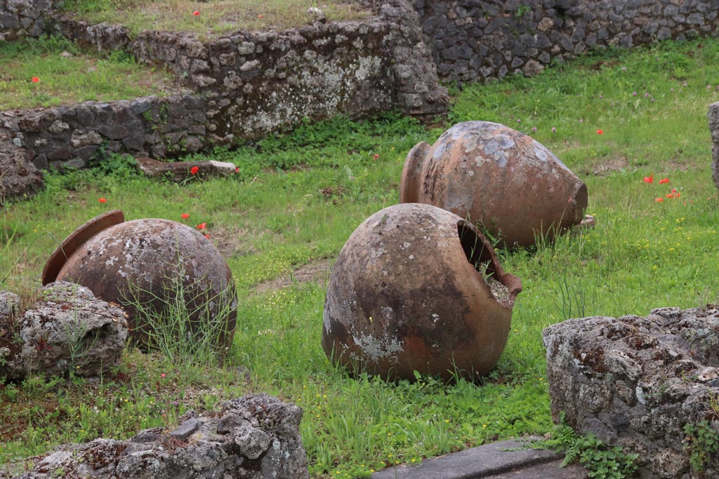 I.22.3 Pompeii. May 2024. Detail of large terracotta vessels. Photo courtesy of Klaus Heese. 