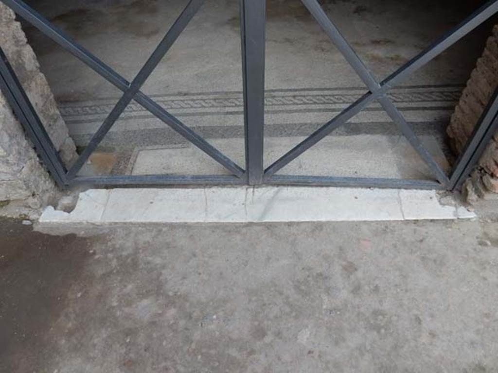 II.3.3 Pompeii. May 2016. Room 5, mosaic threshold and flooring to doorway. Photo courtesy of Buzz Ferebee.
