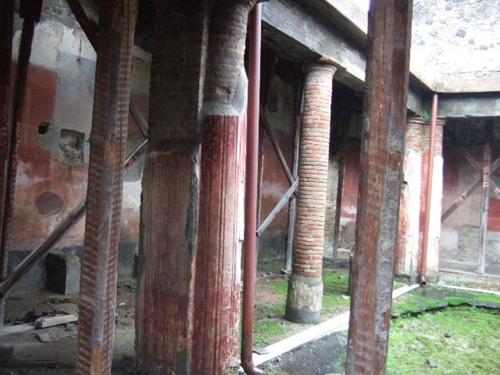 II.4.6 Pompeii. October 2022. 
Looking towards east portico and south-east corner form entrance doorway. Photo courtesy of Klaus Heese
