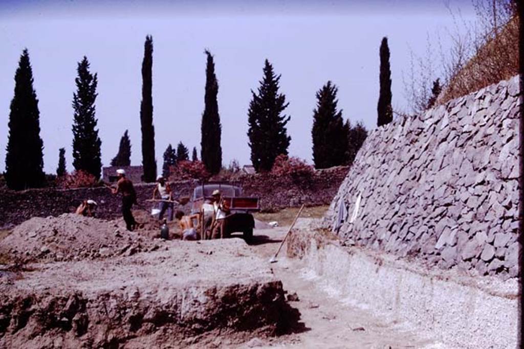 II.5 Pompeii. 1970. Looking west from near retaining wall.  Photo by Stanley A. Jashemski.
Source: The Wilhelmina and Stanley A. Jashemski archive in the University of Maryland Library, Special Collections (See collection page) and made available under the Creative Commons Attribution-Non Commercial License v.4. See Licence and use details.
J70f0647
