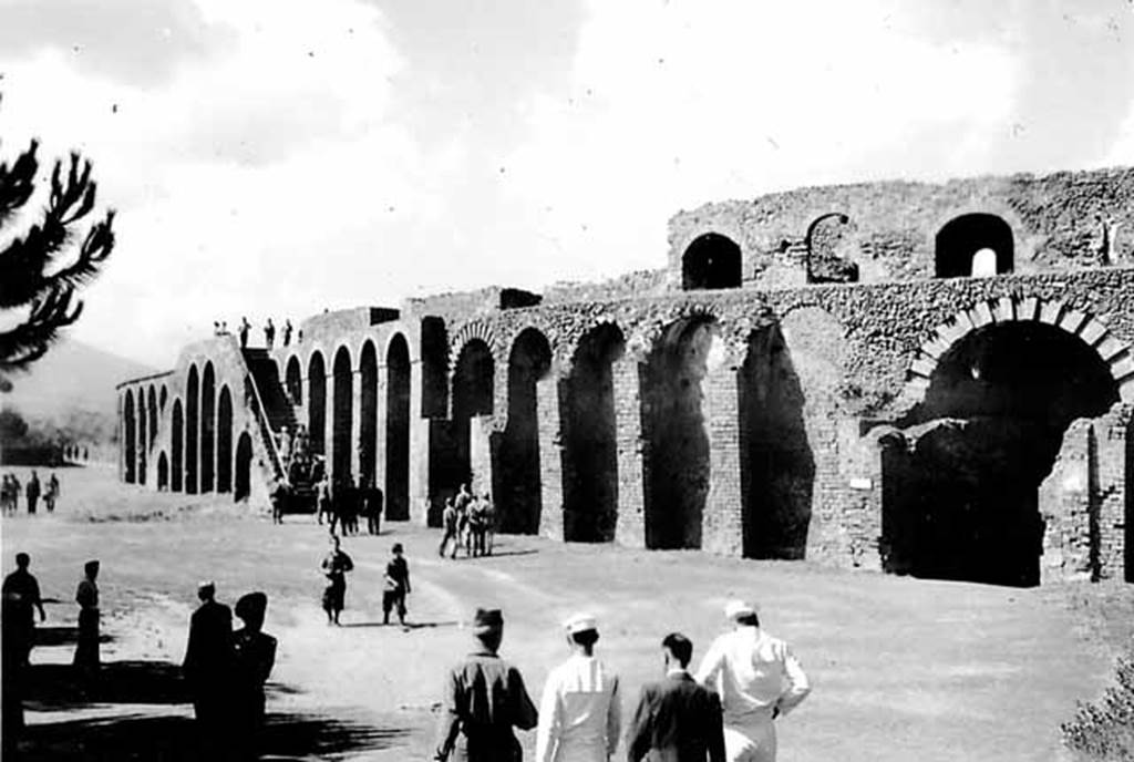 II.6 Pompeii. 1944. Amphitheatre, looking from the south. Photo courtesy of Rick Bauer.