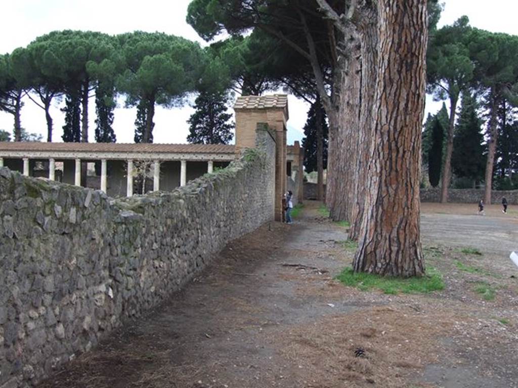 II.7 Pompeii. June 2019. Looking east to entrance doorway at II.7.3. Photo courtesy of Buzz Ferebee.