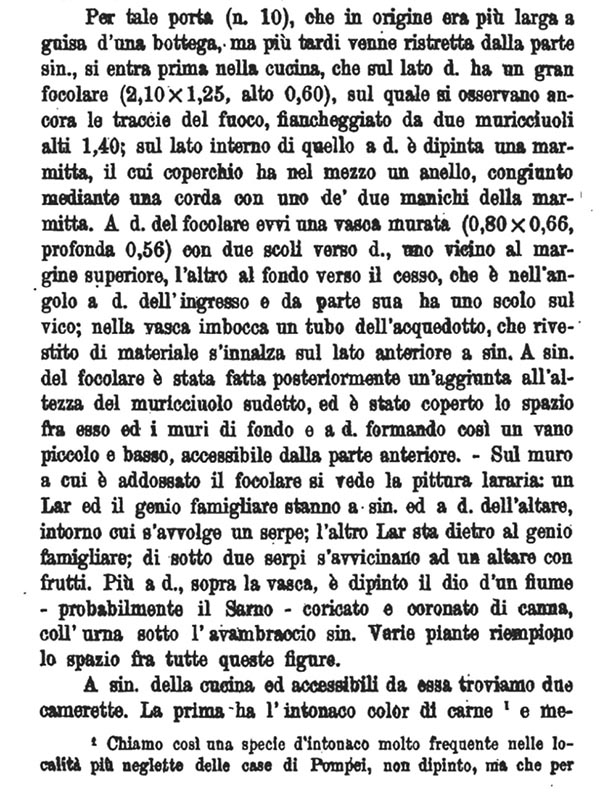 V.1.10 Pompeii. 1876 description of house.
Bullettino dell’Instituto di Corrispondenza Archeologica (DAIR), 1876, p.246.
