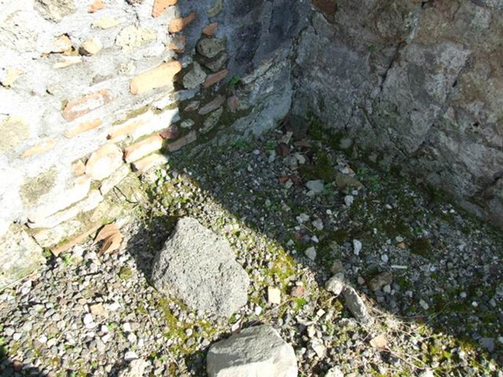 VI.7.1 Pompeii.  March 2009. Latrine area at rear of Kitchen, under stairs to upper floor.