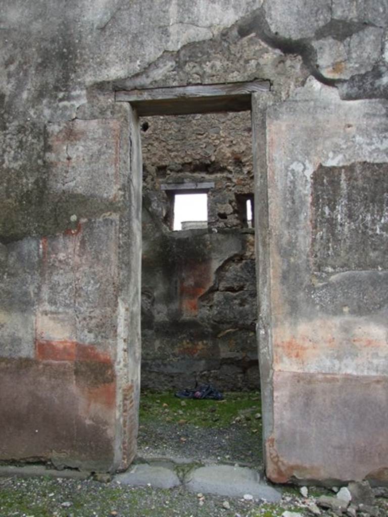 VI.10.11 Pompeii. March 2009. Room 12, west wall of cubiculum on west side of atrium.  

