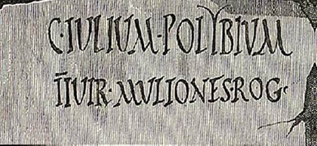 See Mazois, F., 1824. Les Ruines de Pompei: Second Partie. Paris: Firmin Didot. (p.1)
