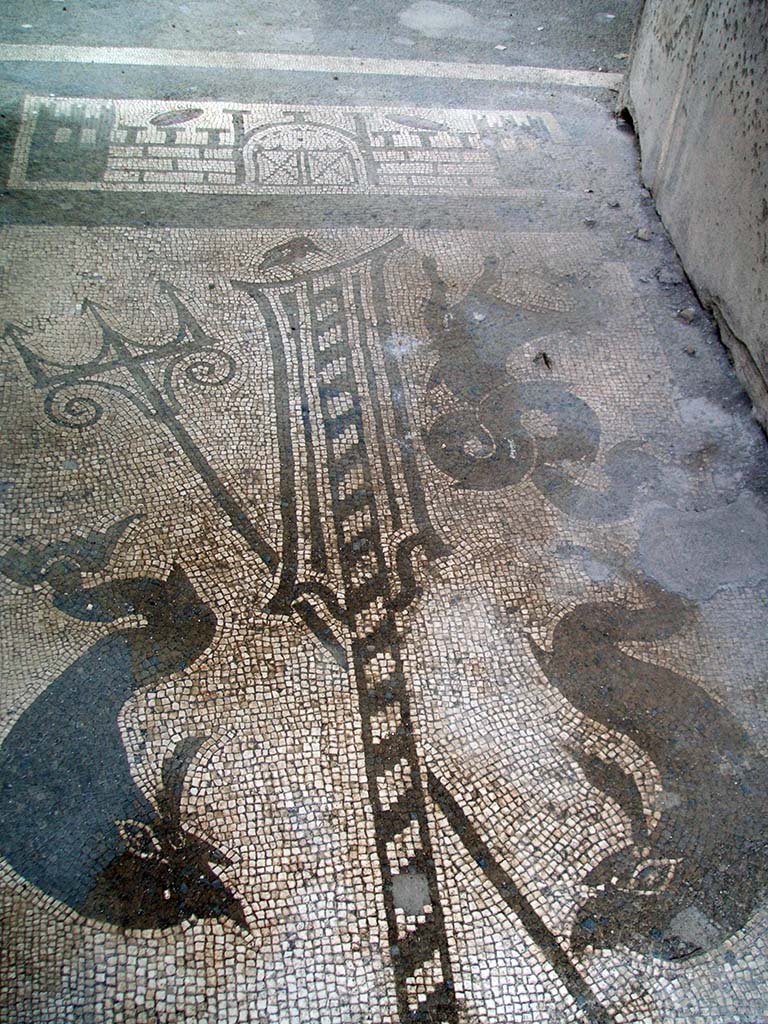 VII.1.40 Pompeii. May 2005. Mosaic in entrance corridor.