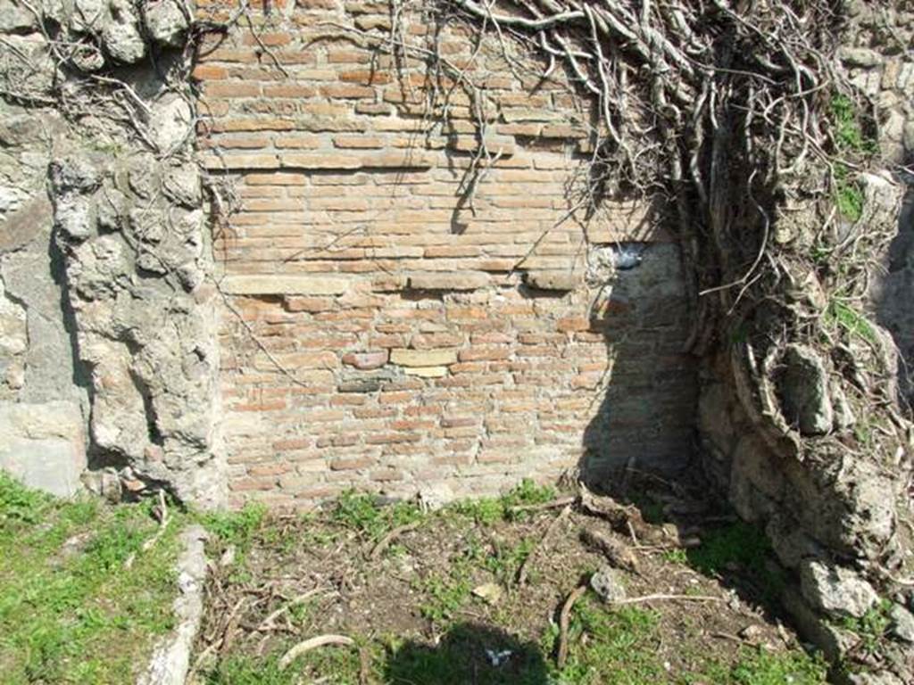 VII.4.29 Pompeii.  March 2009.  Remains on east side of corridor at north end.