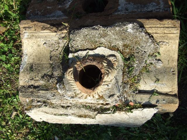 VII.4.31 Pompeii.  March 2009.  Grondaia, or Antefisse fittile, or Decorative Gutter Rainwater Spouts