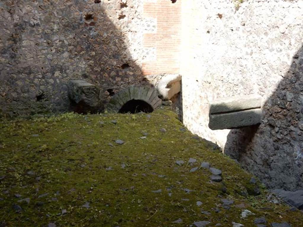 VII.7.28 Pompeii. May 2015. Looking towards north side across latrine.
Photo courtesy of Buzz Ferebee.

