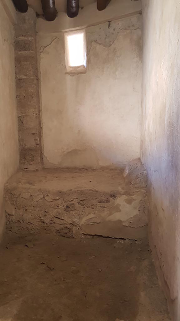 VII.12.8 Pompeii. August 2023. 
Looking south from entrance doorway. Photo courtesy of Maribel Velasco.
