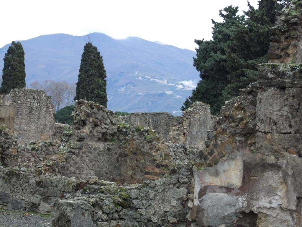 VII.14.5 Pompeii. March 2009. Room 1, south-east corner of atrium.