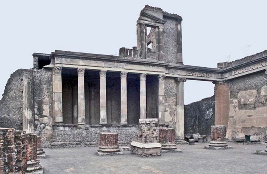 VIII.1 Pompeii. October 2001. Basilica, looking towards the west end. Photo courtesy of Peter Woods.