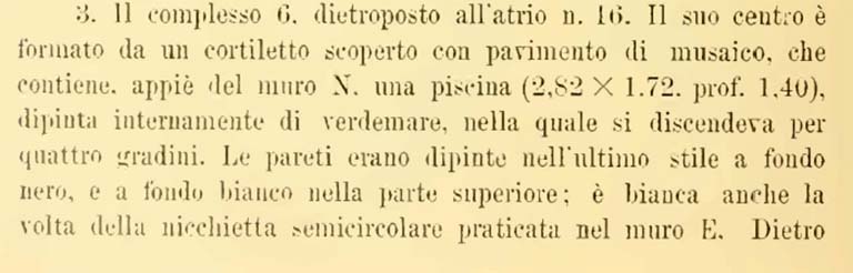 VIII.2.16 Pompeii. Bullettino dellInstituto di Corrispondenza Archeologica (DAIR), 7, 1892, p.14.