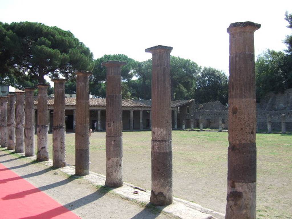 VIII.7.16 Pompeii.  September 2005. North east corner.  Looking south west across central area.