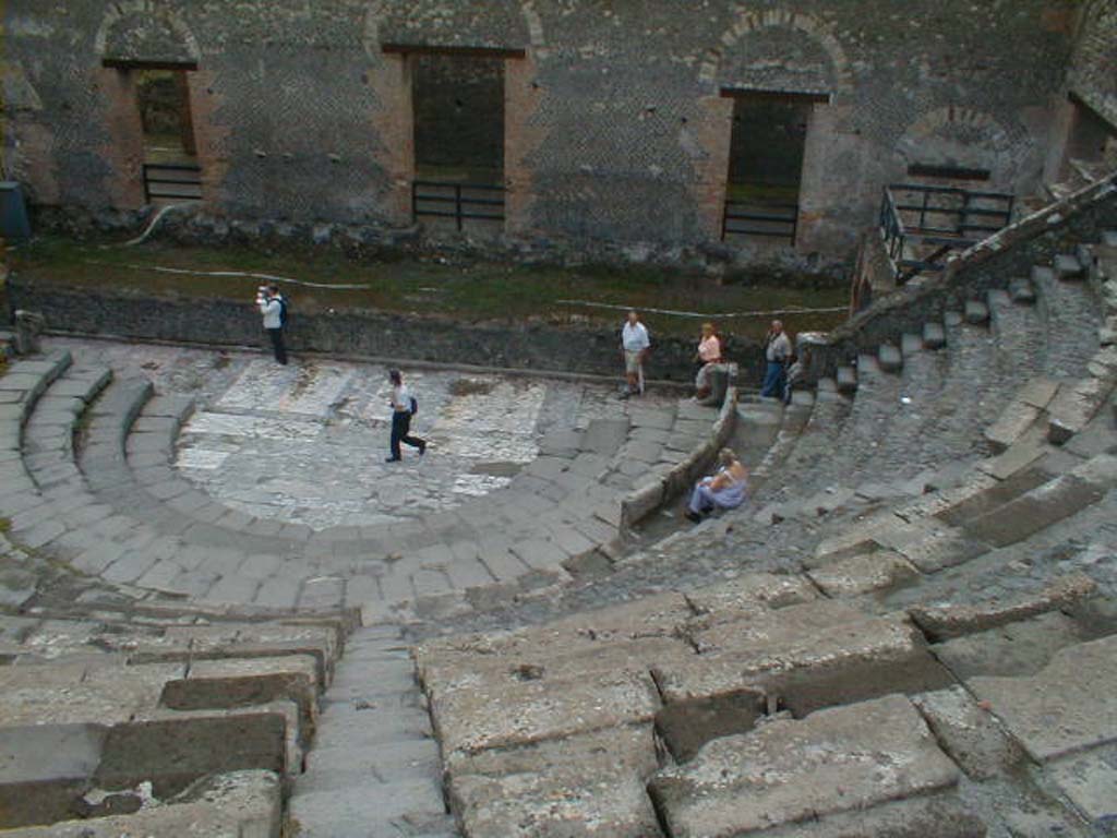 VIII.7.19 Pompeii. September 2004. Looking south towards stage.