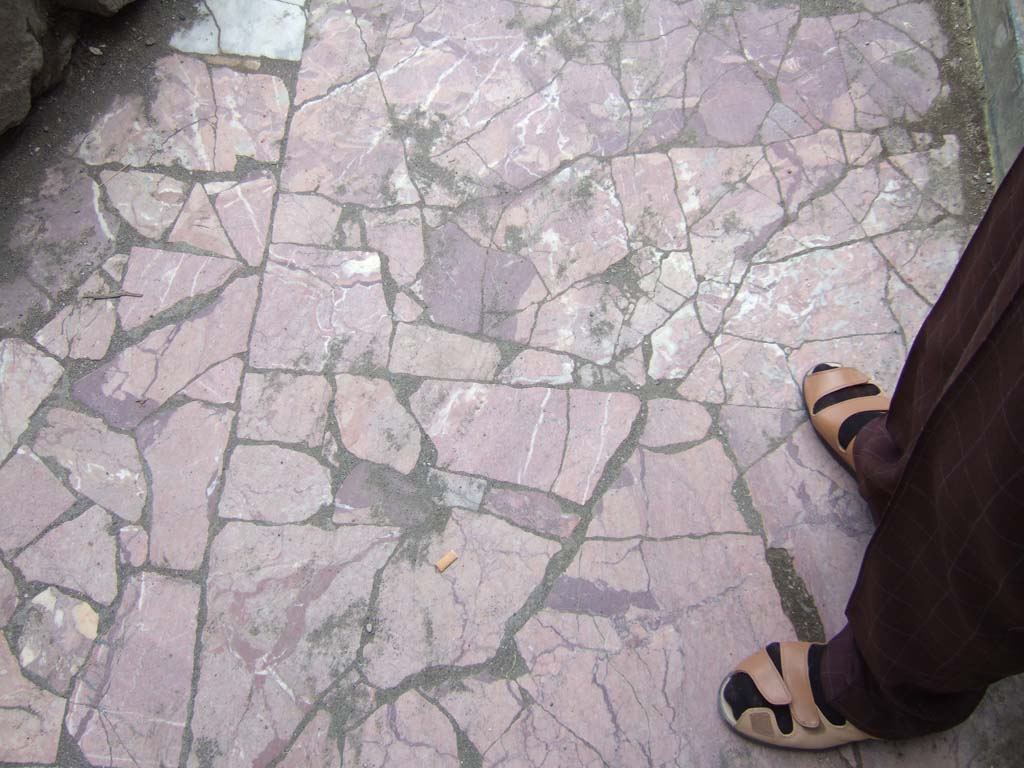 VIII.7.19 Pompeii. May 2006. Flooring of Little Theatre. 