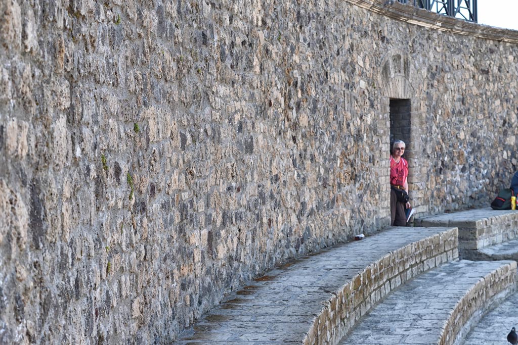 VIII.7.21 Pompeii. April 2018. Entrance doorway to upper level in west wall of Large Theatre.
Photo courtesy of Ian Lycett-King. Use is subject to Creative Commons Attribution-NonCommercial License v.4 International.
