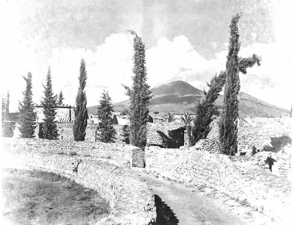 VIII.7.20 Pompeii. 1945. The remains the crypta or passage beneath the summa cavea of the Large Theatre. Photo courtesy of Rick Bauer.