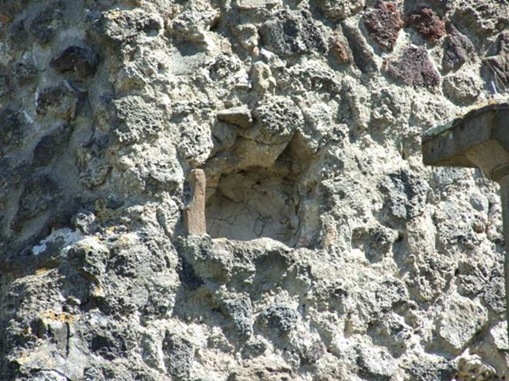 VIII.7.29 Pompeii. March 2009. Small high niche or recess in East wall in south east corner.