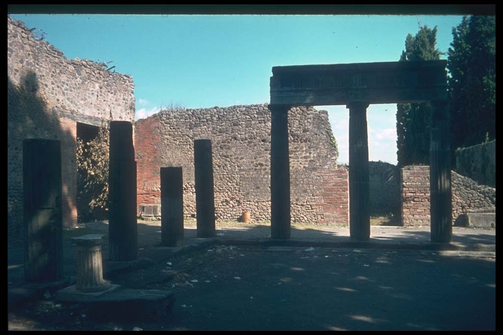 VIII.7.30 Pompeii, 1978. Looking north-west towards fountain. Photo courtesy of Roberta Falanelli.