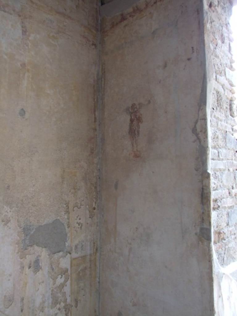 IX.3.5 Pompeii. March 2009. Room 4, painted figure in south-east corner.  
