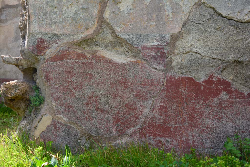 IX.5.18 Pompeii. March 2017. Room l (L), detail from lower west wall.
Foto Christian Beck, ERC Grant 681269 DÉCOR.
