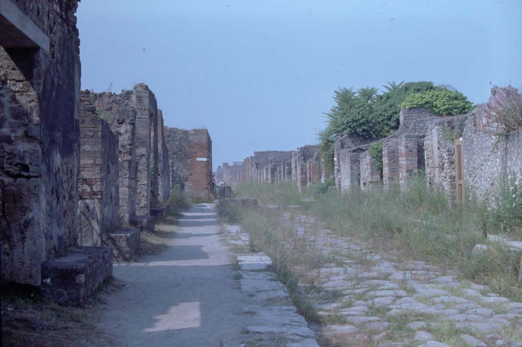 Via di Nola,  7th August 1976. Looking west from near IX.8.7, on left.
Photo courtesy of Rick Bauer, from Dr George Fays slides collection.

