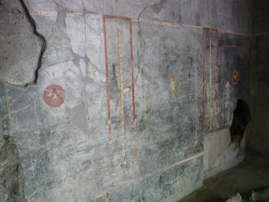 IX.13.1-3 Pompeii. May 2012. Room 15, looking west along south wall. Photo courtesy of Buzz Ferebee.

