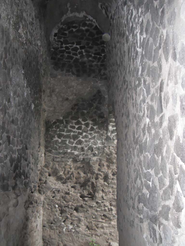 Tower V, Pompeii. May 2011. Looking north towards wall with doorway to main room on right.
Photo courtesy of Ivo van der Graaff.
