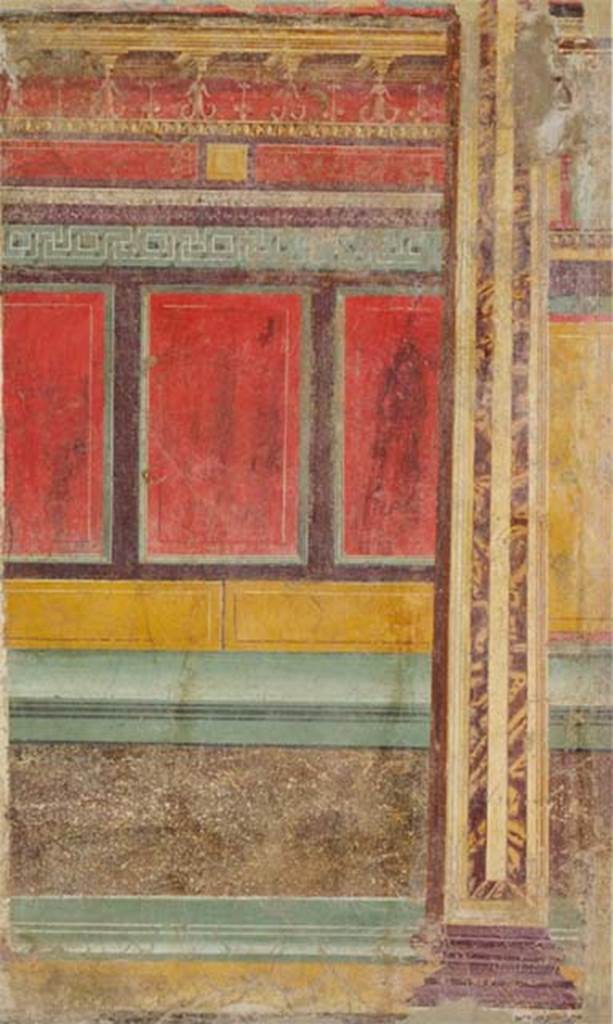 Villa of P Fannius Synistor at Boscoreale. Room F, dressing room of the summer triclinium.
Imitation marble decoration on the north wall. Photo  The Metropolitan Museum of Art, Rogers Fund 1903. See www.metmuseum.org