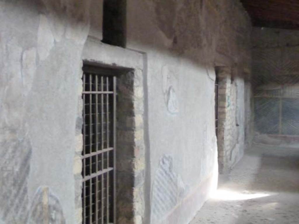 Oplontis, September 2015. Room 32, east wall, with doorway to rooms 44, 43 and 42.