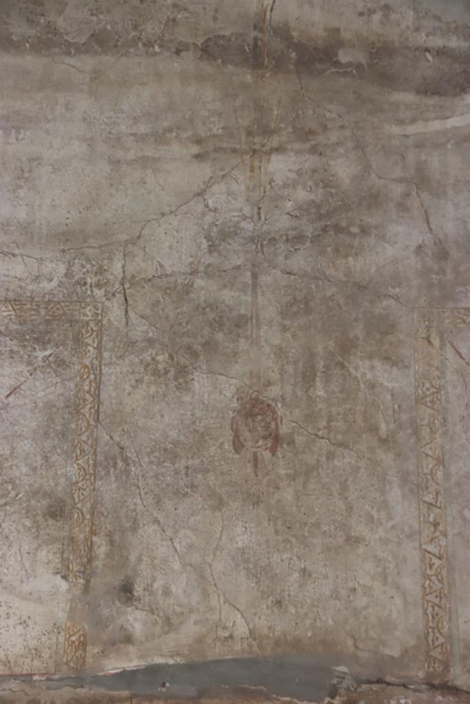 Oplontis Villa of Poppea, May 2024. 
Portico 40, detail from upper north wall in north-east corner. Photo courtesy of Klaus Heese.

