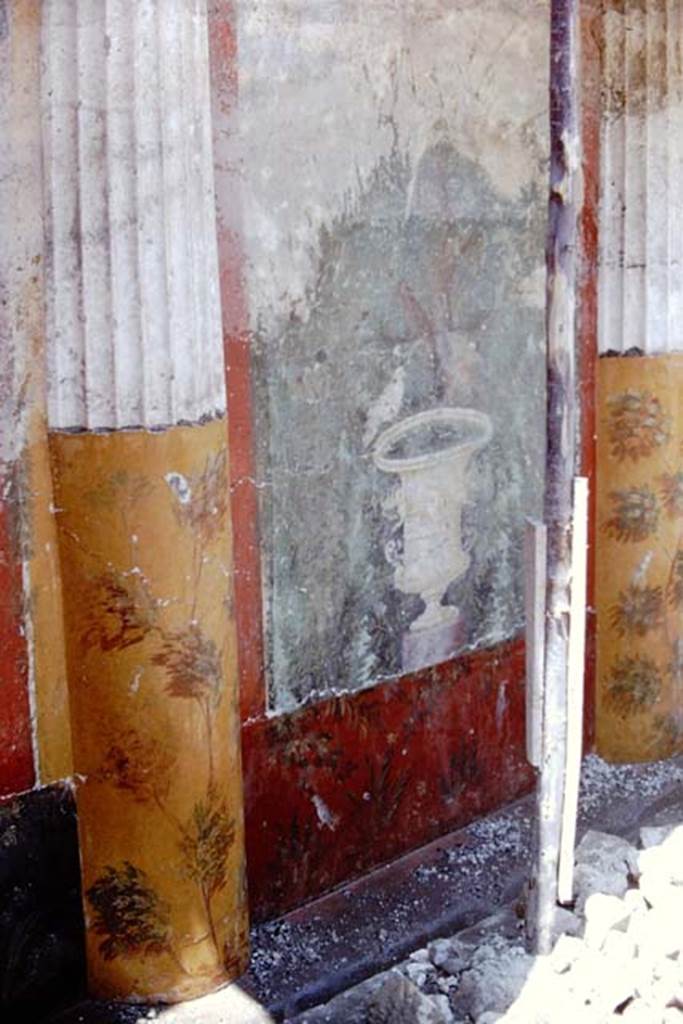 Oplontis, 1968. Room 20, central panel from west wall. Photo by Stanley A. Jashemski.
Source: The Wilhelmina and Stanley A. Jashemski archive in the University of Maryland Library, Special Collections (See collection page) and made available under the Creative Commons Attribution-Non Commercial License v.4. See Licence and use details. J68f1447
