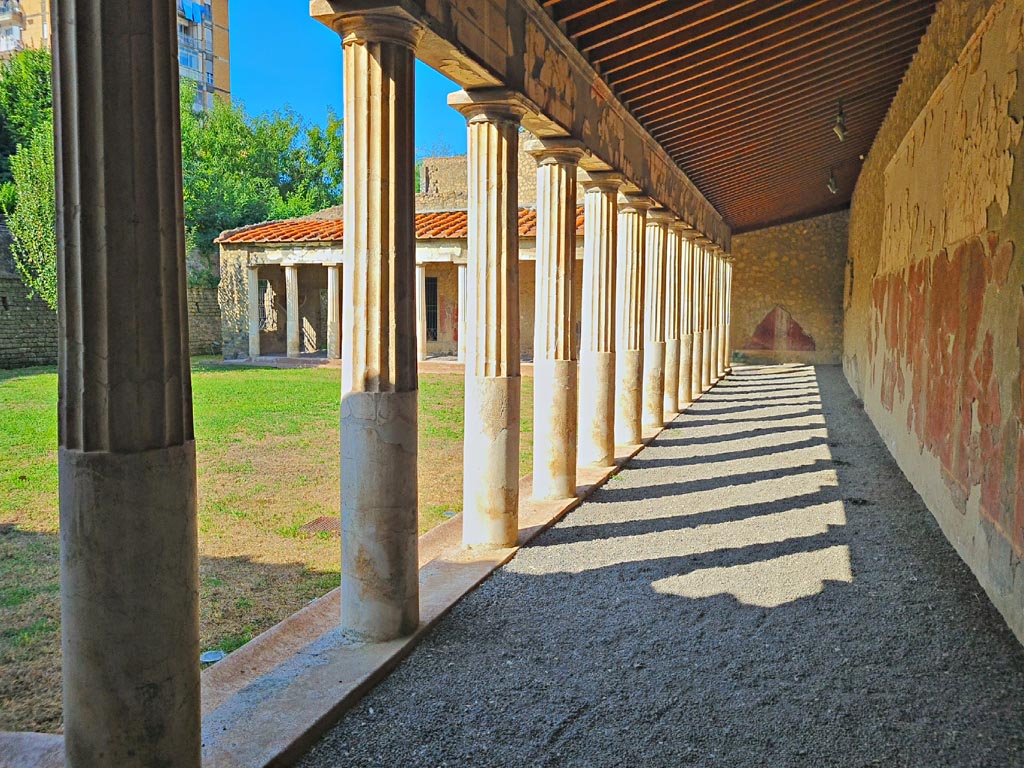 Oplontis Villa of Poppea, October 2023. Portico 40, looking west along north portico. Photo courtesy of Giuseppe Ciaramella
