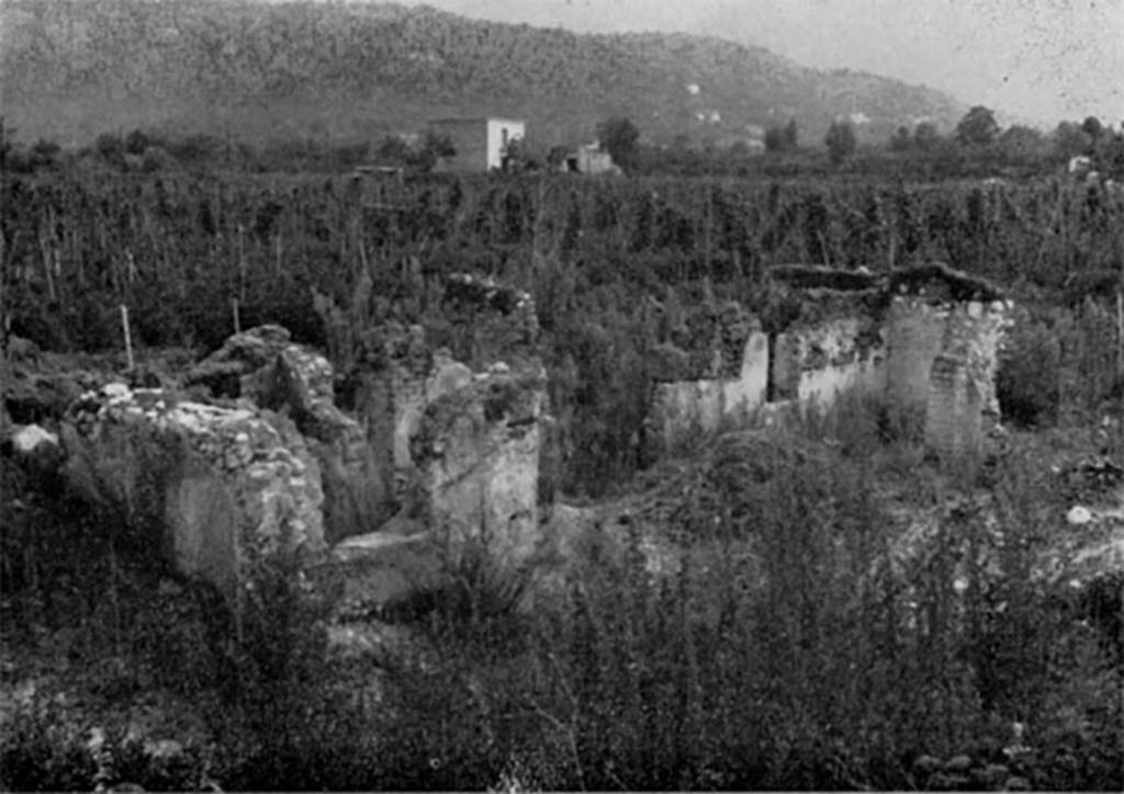 Gragnano, Villa rustica in Località Carmiano, Villa A, early 1960s. See Croisille J. M., 1966. Les Fouilles archéologiques de Castellammare: Latomus XXV, 1966, pp. 245-257, fig. 8.