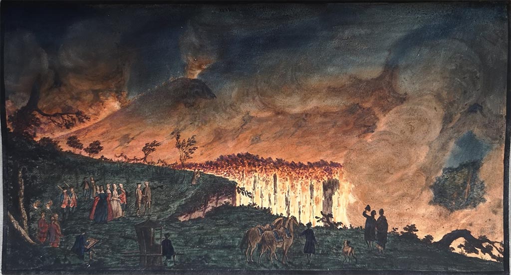 Vesuvius Eruption 1771. L'éruption du Vésuve by Pierre-Jacques Volaire.
Now in Musée des Beaux-Arts de Brest.
