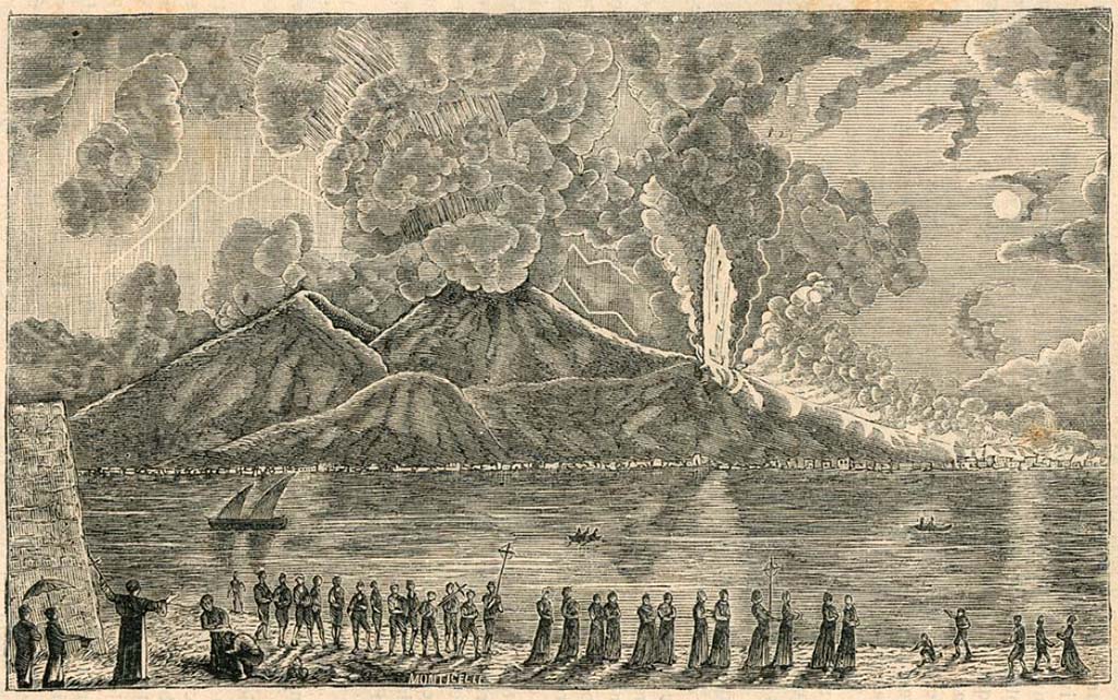 Vesuvius Eruption 1794 con la processione dell’Immacolata by Alessandro d’Anna.