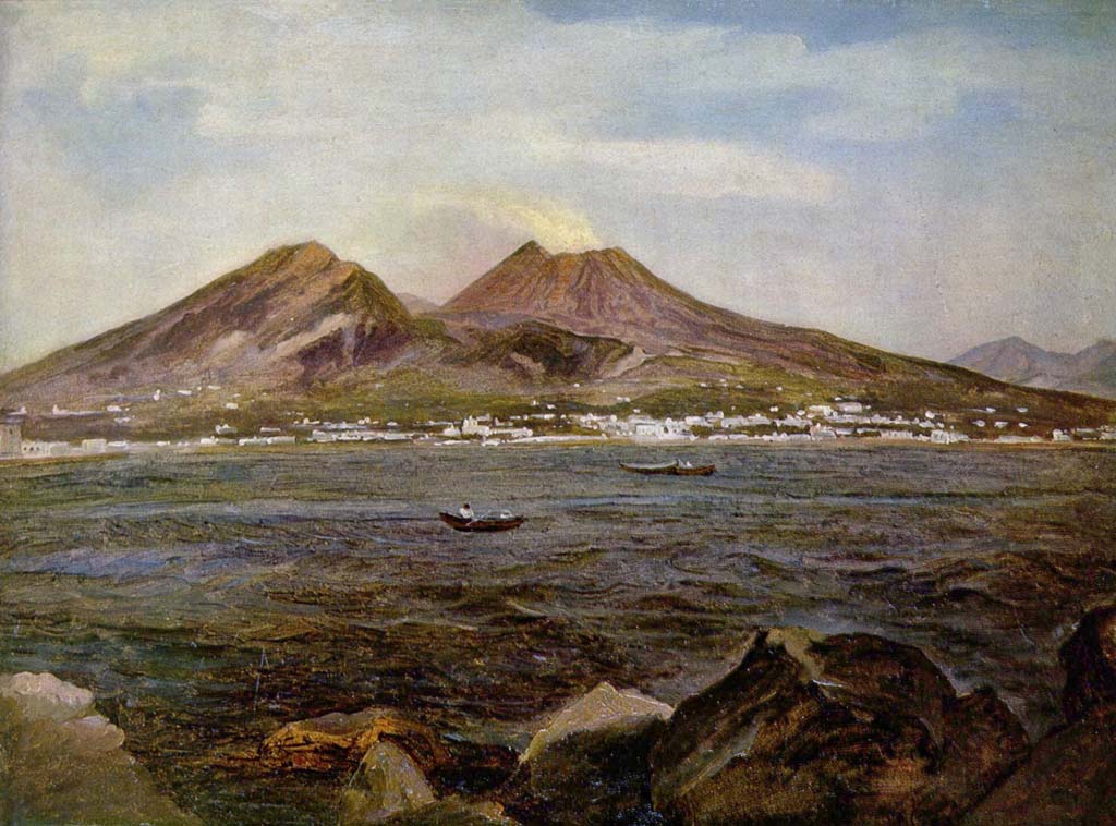 Vesuvius Eruption 1820, painting by Camillo de Vito, Naples.